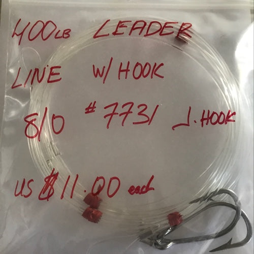 400lb LEADER LINE W/ 8/0 #34007 J.HK