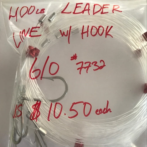 400lb LEADER LINE W/ H.K 6/0 #7732