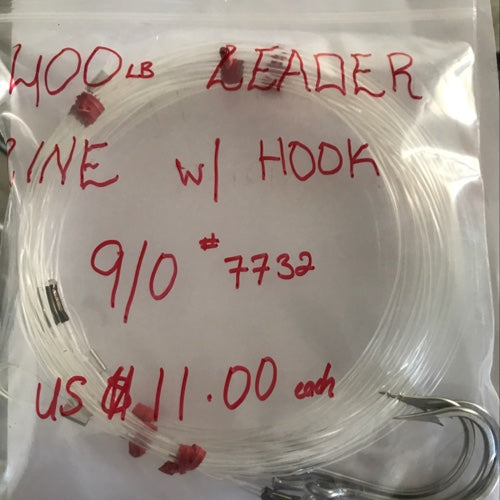 400lb LEADER LINE W/ HK 9/0 #7732