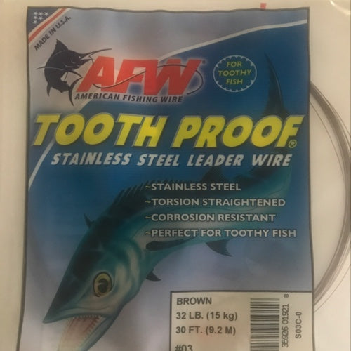 AFW TOOTH PROOF STAINLESS STEEL LEADER WIRE #03