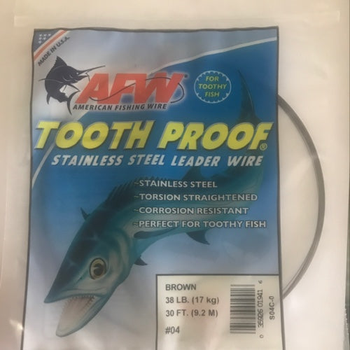 AFW TOOTH PROOF STAINLESS STEEL LEADER WIRE #04